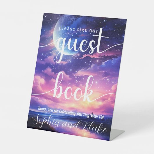 天の結婚式　ゲストブック　スタンドサイン 台座サイン (正面)