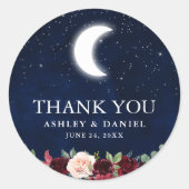 天の結婚式 ムーンスター フローラル サンクス ラウンドシール (正面)