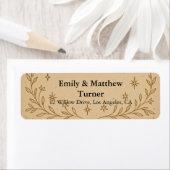 天の結婚式 太陽と月のデザイン ラベル (インサイチュ)