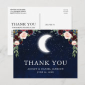 天の結婚式 空 月 星 ありがとう ポストカード (正面/裏面)