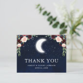 天の結婚式 空 月 星 ありがとう ポストカード (スタンド正面)