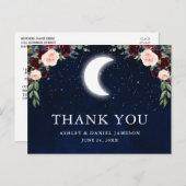 天の結婚式 空 月 星 感謝 ポストカード (正面/裏面)