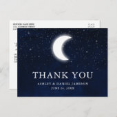 天の結婚式 空 月 星 感謝 ポストカード (正面/裏面)