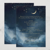 天の結婚案内カード | ゴールドスター 招待状 (正面/裏面)