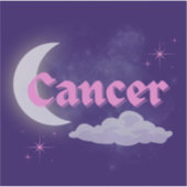 天の美を夢見るような月雲のがん星 シール (正面)