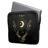 天の美術の月と星 ラップトップスリーブ (正面左)