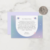 天の至福の赤ちゃんシャワーおめでとうカード ノートカード (正面/裏面インサイチュ)