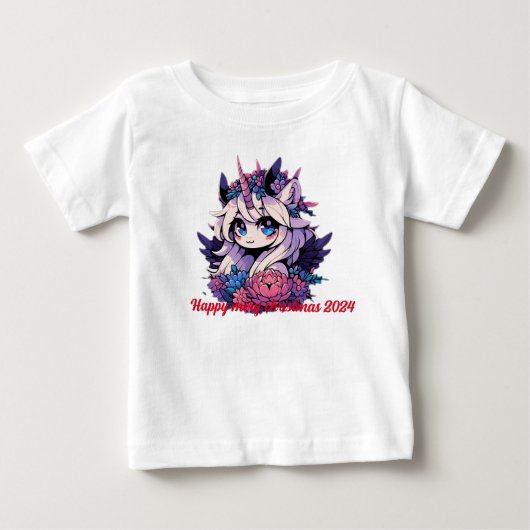 「天の花ユニコーン」 ベビーTシャツ (正面)