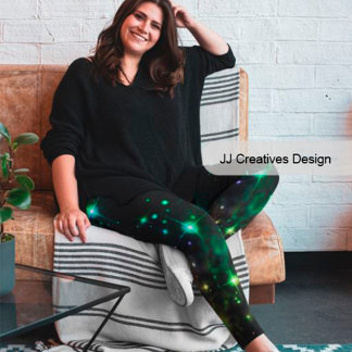 天の芸術の夜空と星 レギンス