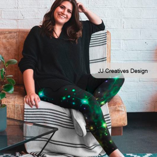 天の芸術の夜空と星 レギンス