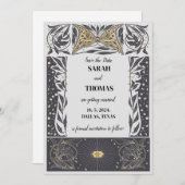 天の芸術 nouveau 神秘的な結婚式 セーブザデート (正面/裏面)