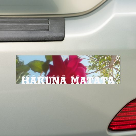 天の華:空に抗う一輪の薔薇 バンパーステッカー (車上)