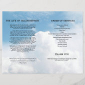 天の葬儀プログラムテンプレート (裏面)