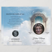 天の葬儀プログラムテンプレート (正面/裏面)