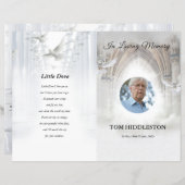 天の葬儀プログラムテンプレート (正面/裏面)