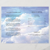 天の葬儀プログラムテンプレート (裏面)