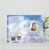 天の葬儀プログラムテンプレート (スタンド正面)