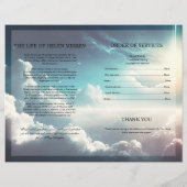 天の葬儀プログラムテンプレート (裏面)