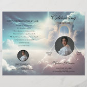 天の葬儀プログラムテンプレート (正面)