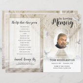 天の葬儀プログラムテンプレート (正面/裏面)