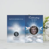 天の葬儀プログラムテンプレート (スタンド正面)