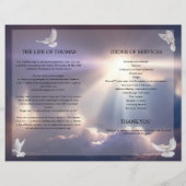 天の葬儀プログラムテンプレート (裏面)