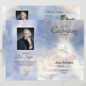 天の葬儀プログラムテンプレート (正面/裏面)