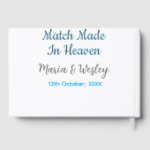 天の藍黒カップル名の日付 ゲストブック (裏面)