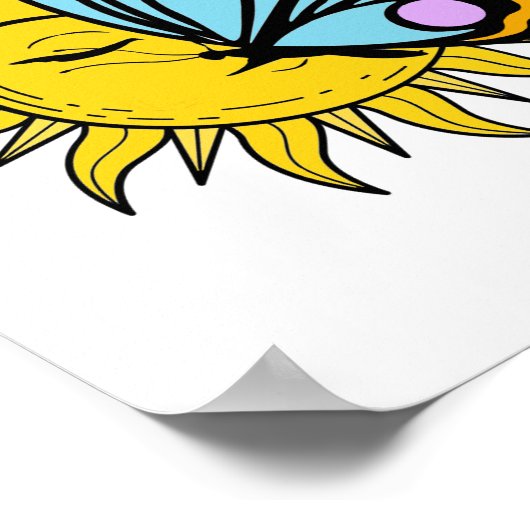 天の蝶の太陽 ポスター (角)