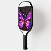 天の蝶の女性の黒と白 ピックルボールラケット (左)