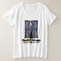 天の視線：黒猫と三日月