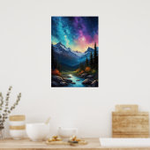 天の調和、息をのむような星空 ポスター (キッチン)