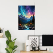 天の調和、息をのむような星空 ポスター (ホームオフィス)