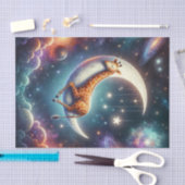 天の赤ちゃんキリン　月に寝て星を抱いて 薄葉紙 (クラフト)