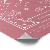 天の赤ちゃんシャワーバラおむつラッフルサイン ポスター (角)