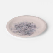 天の赤ちゃんシャワーピンクの水の色の赤ちゃん女の子 ペーパープレート (アングル)