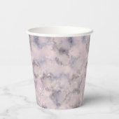 天の赤ちゃんシャワーピンクの水の色の赤ちゃん女の子 紙コップ (裏面)