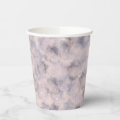 天の赤ちゃんシャワーピンクの水の色の赤ちゃん女の子 紙コップ (左)