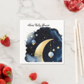 天の赤ちゃんシャワームーン&スターズウォーター色 スタンダードカクテルナプキン (インサイチュ)