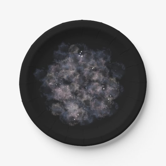 天の赤ちゃんシャワー暗水カラー男の赤ちゃん ペーパープレート (正面)