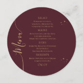 天の赤金ゴールド太陽の月の星30th誕生日 メニュー (正面)