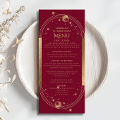 天の赤金ゴールド太陽の月の星30th誕生日 メニュー