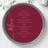 天の赤金ゴールド太陽の月の星30th誕生日 メニュー