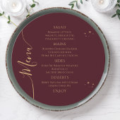 天の赤金ゴールド太陽の月の星30th誕生日 メニュー