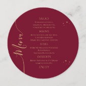 天の赤金ゴールド太陽の月の星30th誕生日 メニュー (正面)