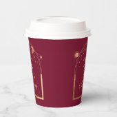 天の赤金ゴールド太陽の月の星30th誕生日 紙コップ (左)