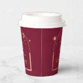 天の赤金ゴールド太陽の月の星30th誕生日 紙コップ (右)