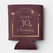 天の赤金ゴールド太陽の月の星30th誕生日 缶クーラー (裏面)