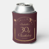 天の赤金ゴールド太陽の月の星30th誕生日 缶クーラー (缶裏面)
