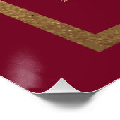 天の赤金ゴールド太陽の月の星Oh Snap ポスター (コーナー)